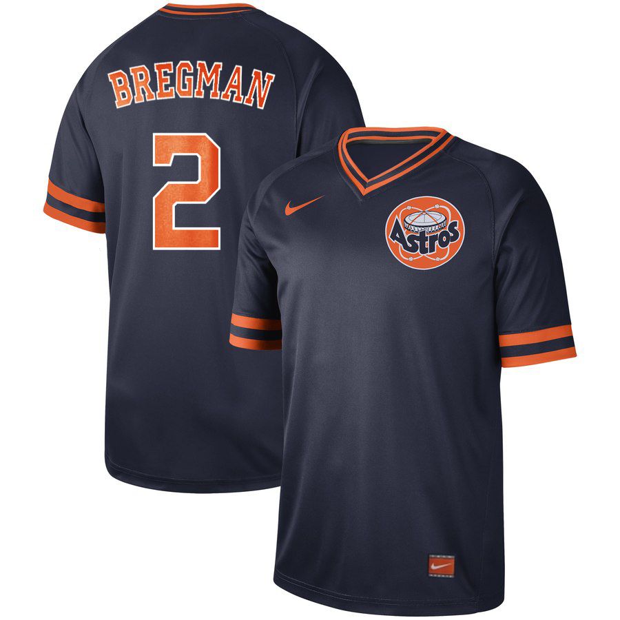 Men Houston Astros #2 Bregman Dark blue Nike Cooperstown Collection Legend V-Neck MLB Jersey
